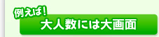 例えば！大人数には大画面