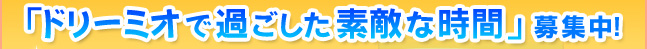 「ドリーミオで過ごした素敵な時間」募集中!